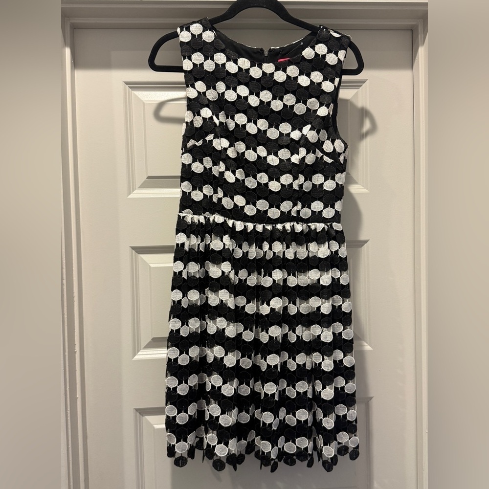 Betsey Johnson Black‎ and White Polka Dot Mini Dress